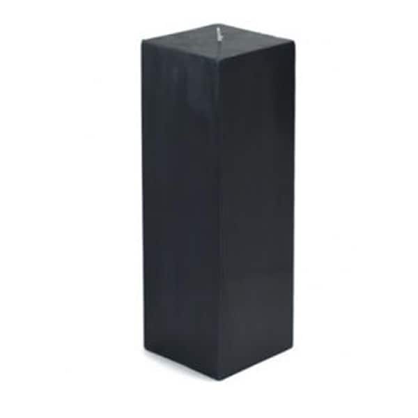 Zest Candle CPZ-161-12 3 x 9 in. Black Square Pillar Candle, 12PK CPZ-161_12 - main